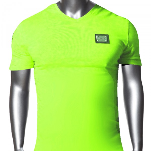 TSHIRT EKOI 2014 COLLO A V VERDE FLUO TSHIRT EKOI 2014 COLLO A V VERDE FLUO