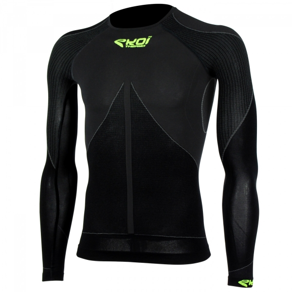 Top EKOI ML TECH 3 Scollo rotondo Nero Top EKOI ML TECH 3 Scollo rotondo Nero