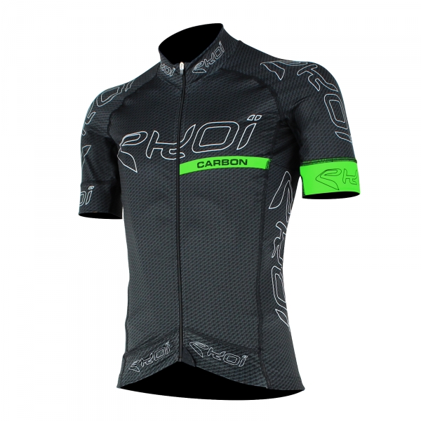 Maglia EKOI CARBON FIBER nero verde fluo Maglia EKOI CARBON FIBER nero verde fluo