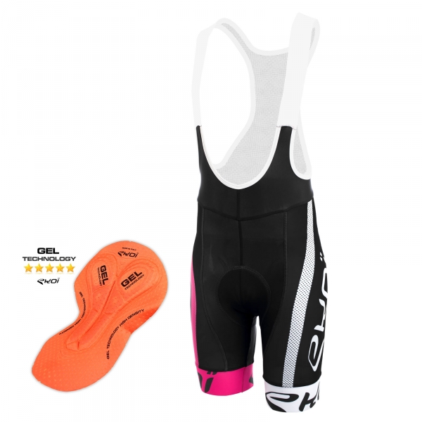 Cuissard EKOI COMP10 GEL Noir rose blanc Cuissard EKOI COMP10 GEL Noir rose blanc