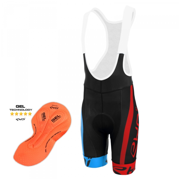Cuissard EKOI COMP10 GEL Noir bleu rouge Cuissard EKOI COMP10 GEL Noir bleu rouge