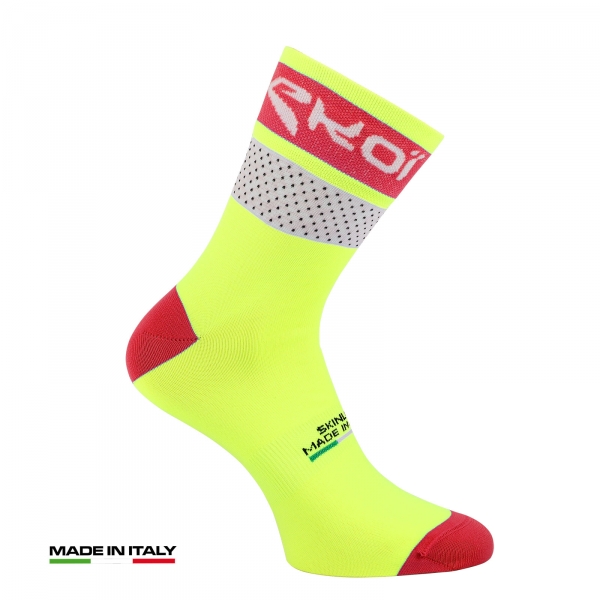 Calze ciclismo estate EKOI COMP 2017 Giallo Rosso Calze ciclismo estate EKOI COMP 2017 Giallo Rosso