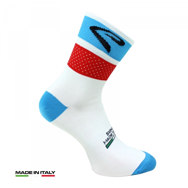 Calze estive ciclismo EKOI COMP 2017 Bianco Rosso Blu Calze estive ciclismo EKOI COMP 2017 Bianco Rosso Blu