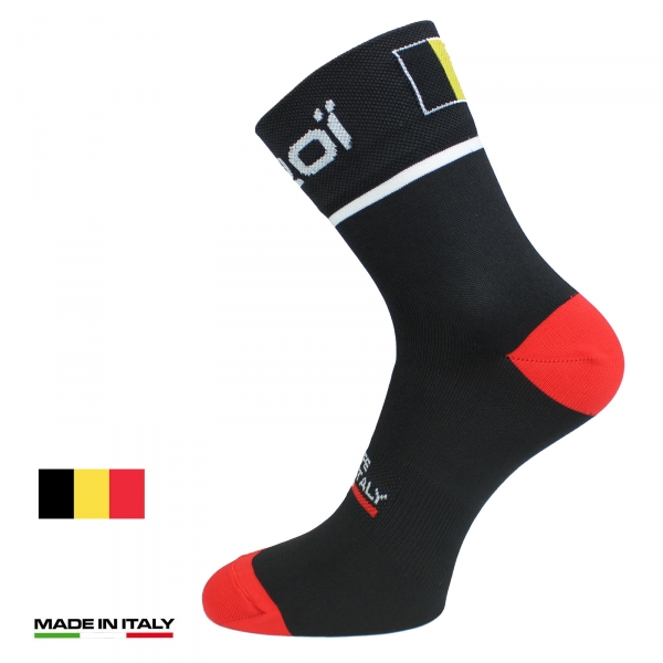 Calze estive ciclismo EKOI NATION Nere Belgio Calze estive ciclismo EKOI NATION Nere Belgio