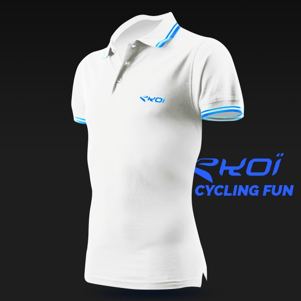 Polo men EKOI Cycling Fun Bianco Polo men EKOI Cycling Fun Bianco