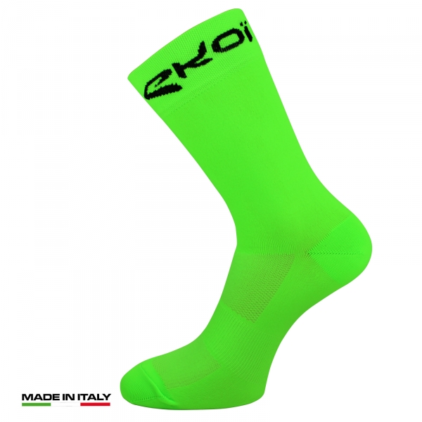 Chaussettes vélo été EKOI Sunlight Fluo Vert Chaussettes vélo été EKOI Sunlight Fluo Vert