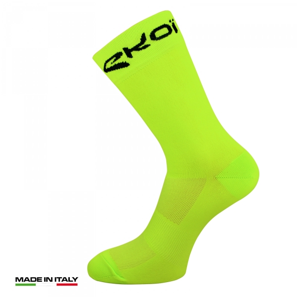 Chaussettes vélo été EKOI Sunlight Fluo Jaune Chaussettes vélo été EKOI Sunlight Fluo Jaune