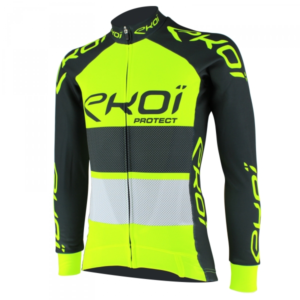 Maglia inverno EKOI PROTECT Giallo fluo Grigio Maglia inverno EKOI PROTECT Giallo fluo Grigio