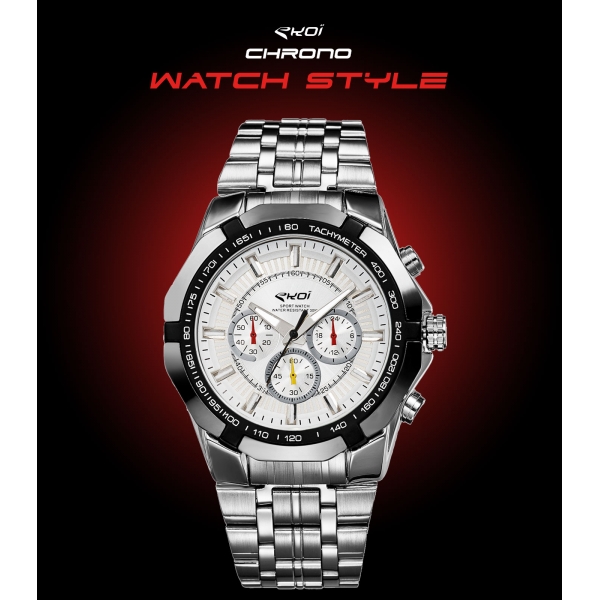 Orologio EKOI WATCH STYLE Bianco Orologio EKOI WATCH STYLE Bianco