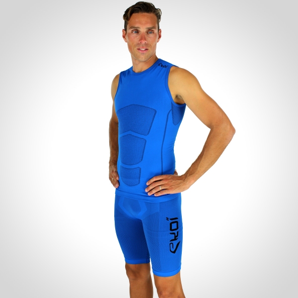 Pacchetto EKOI RUN Short Senza Maniche Blu Pacchetto EKOI RUN Short Senza Maniche Blu
