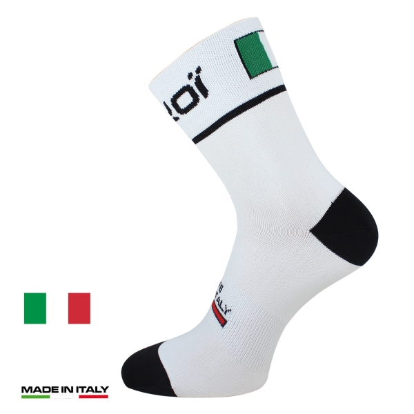 Calze estive ciclismo EKOI NATION Bianche Italia Calze estive ciclismo EKOI NATION Bianche Italia