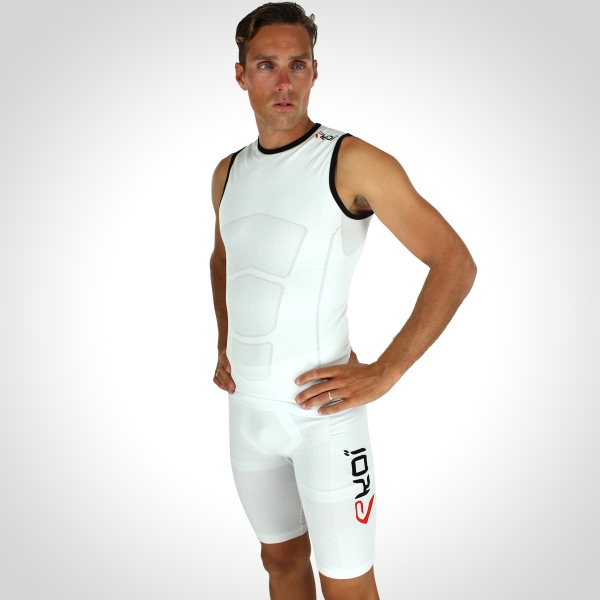 Pachetto EKOI RUN Short Senza Maniche Bianco Pachetto EKOI RUN Short Senza Maniche Bianco