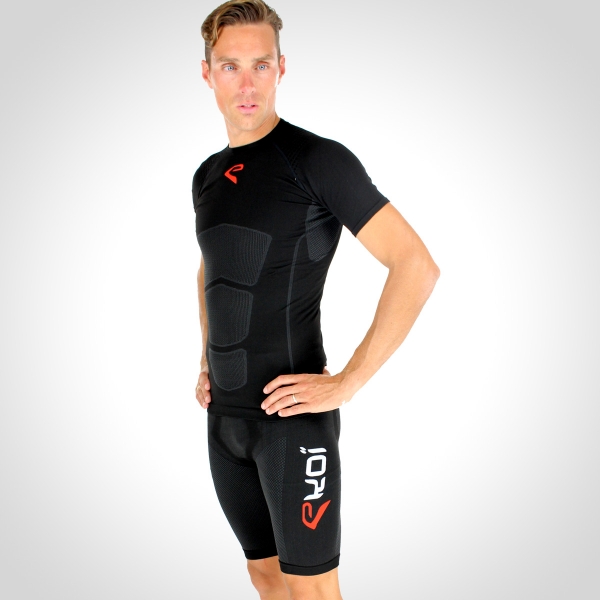 Pachetto EKOI RUN Short Maniche corte Nero Pachetto EKOI RUN Short Maniche corte Nero