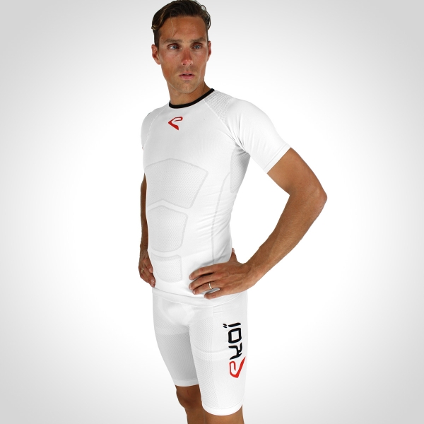 Pachetto EKOI RUN Short Maniche corte Bianco Pachetto EKOI RUN Short Maniche corte Bianco