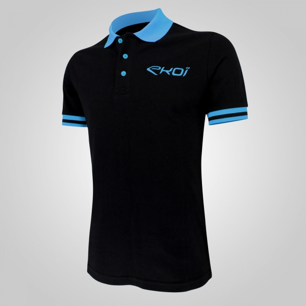 Polo été EKOI Cycling Team Noir Turquoise Polo été EKOI Cycling Team Noir Turquoise