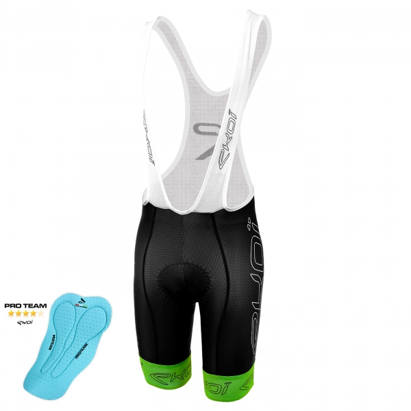 Pantaloncino EKOI Carbon Fiber 2 Proteam Verde Fluo Pantaloncino EKOI Carbon Fiber 2 Proteam Verde Fluo